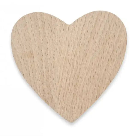 Heart Pyrography Wooden Blanks - 1cm thickness Beech wood blanks in a heart shape for burning / A single ply wooden