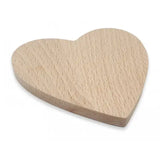 Heart Pyrography Wooden Blanks - 1cm thickness Beech wood blanks in a heart shape for burning / A single ply wooden