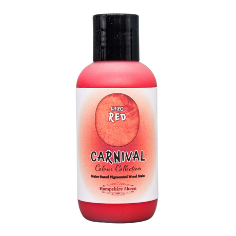 Hero Red - Carnival Colours 125ml - Hampshire Sheen - Wood Stains - Fast shipping
