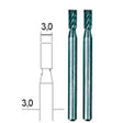 HIGH SPEED STEEL CUTTERS 3MM (2) - These high-speed milling are designed for precision and shaping work on Proxxon’s