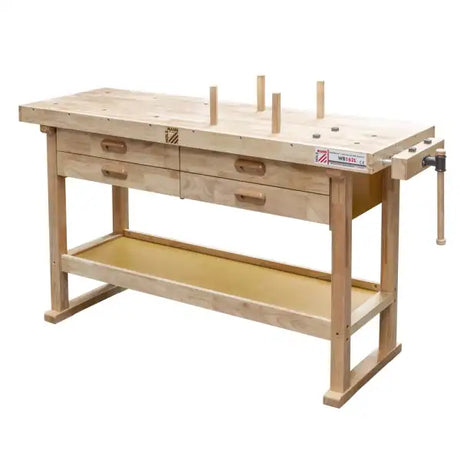 Holzmann WB162L Workbench - Solid wood workbench for different woodworking applications, ideal DIY or professional