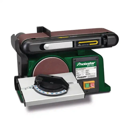 Holzstar BTS 151 100 x 150mm Belt & Disc sander Set - Sanders Includes mitre guide and 3 extra sanding belts discs (80