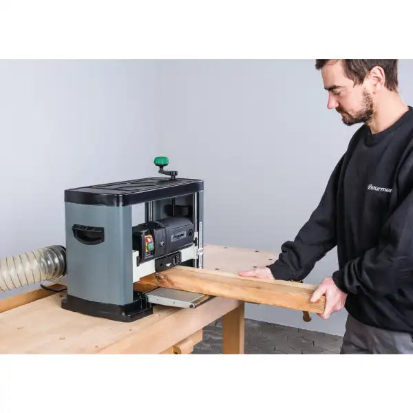 Holzstar DH 330 Bench Thicknesser - Portable thicknessing planer with mm planing width 330x152mm + Foldaway extension
