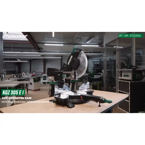 Holzstar KGZ 305 EI 305mm Double bevel sliding crosscut mitre saw + laser - The Holzmann E is a powerful, mobile,