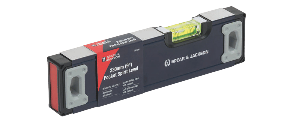 Spear & Jackson 230mm (9’’) Pocket Spirit Level - Spirit Level - Fast shipping