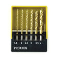 HSS TWIST DRILL SET WITH CENTRING PIN - A of high speed steel drills fitted, giving accurate, wander-free starts