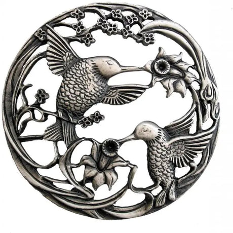 Hummingbirds - Decorative Pewter Lid - Pewter Lid - Fast shipping