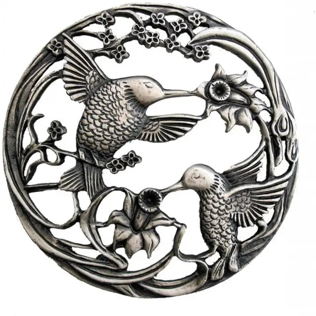 Hummingbirds - Decorative Pewter Lid - Fast shipping