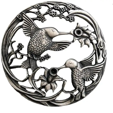 Hummingbirds - Decorative Pewter Lid - design decorative pewter lid The perforated lids are often used on potpourri