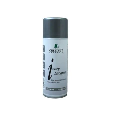 Ivory Lacquer Spray 400ml - Chestnut Products - Finishing is a tough, hard-wearing water-based lacquer. This uniquely