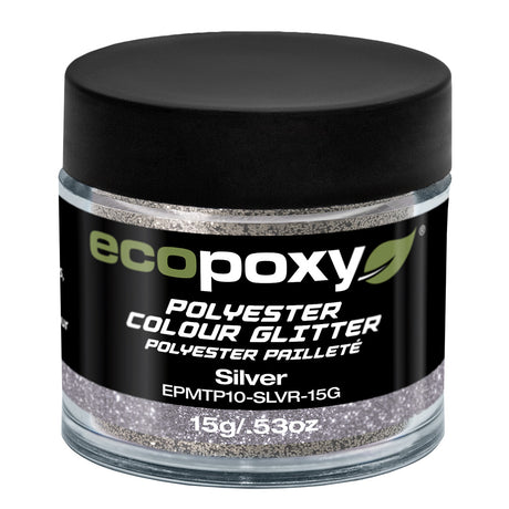 Ecopoxy 22g Polyester Colour Glitter - Silver