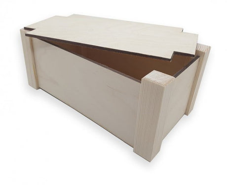 Rectangular Flat Pack Wooden Box - Pyrography Project - Flat-Pack Self-assembly wooden box, perfect for pyrography,