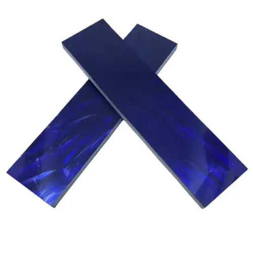 Kirinite Midnight Blue Knife Scales - Set of 2 - Great for bushcraft skills, making hand made knifes etc Sized approx
