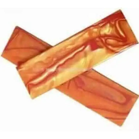 Kirinite Orange Sunspot Knife Scales - Set of 2 - Sized approx 150mm x 40mm (6 1.5.