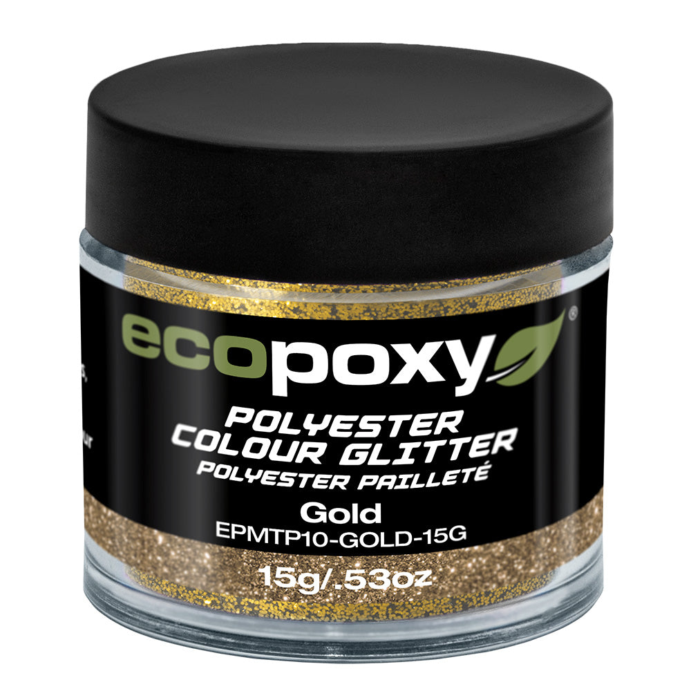 Ecopoxy 22g Polyester Colour Glitter - Gold