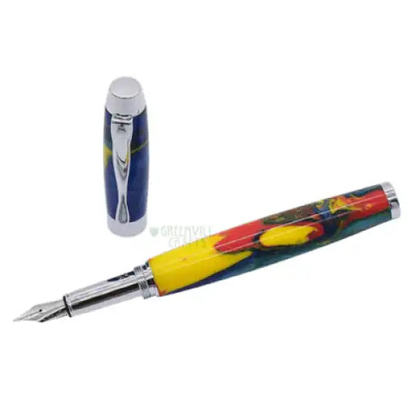 Manager Fountain Pen Kit Chrome (New Style) - Kits in plating This is the new style Turning with a streamlined centre
