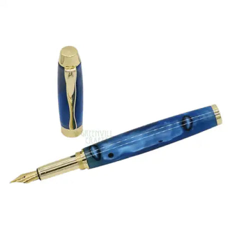 Manager Fountain Pen Kit Gold (New Style) - Kits in Gold plating This is the new style Turning with a streamlined