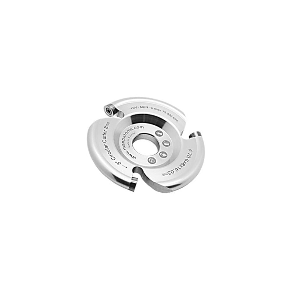 Manpa Power Carving 3’’ Circular Cutter 8mm - The 3 (MP21-3-8) is a with sharp, strong 8 mm round carbide, installing