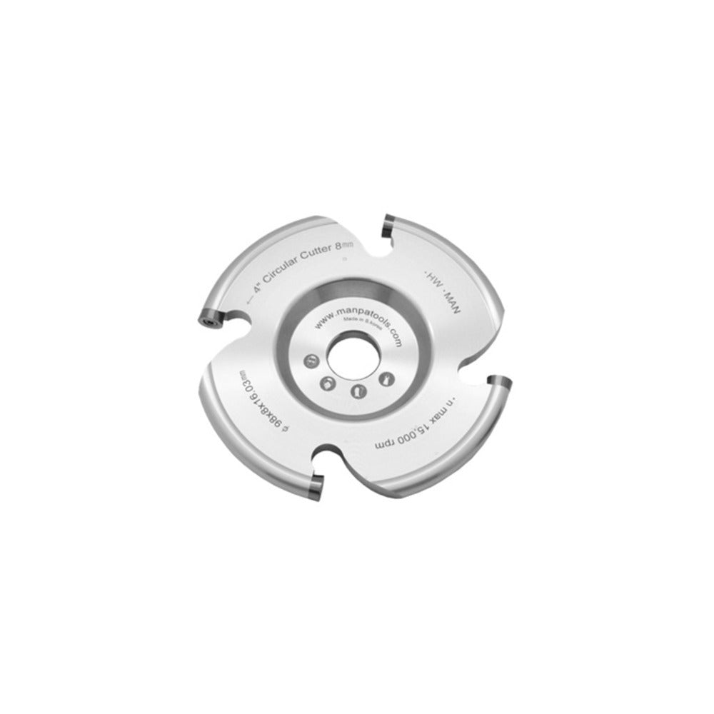 Manpa Power Carving 4’’ Circular Cutter 8mm (M14) - The 4 (MP21-4-8) is a with sharp, durable 8 mm round carbide