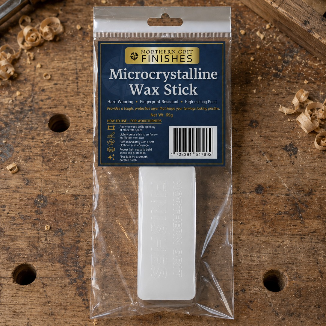 Microcrystalline Wax Stick - Northern Grit Finishes - A premium, 100% hard engineered specifically for woodturners