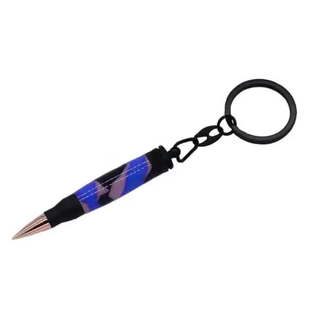 Mini bullet keyring kits in black - 10 Pack with bushings - Project Kit Black plating copper tip.