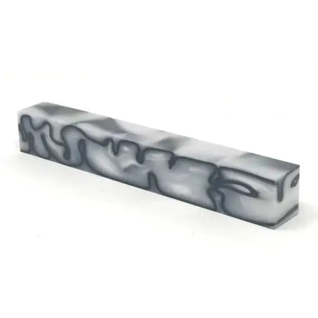 Mother of Pearl White/Black (Cracked Ice) - Kirinite Pen Blank - Blanks The White / Black pen blank made in high
