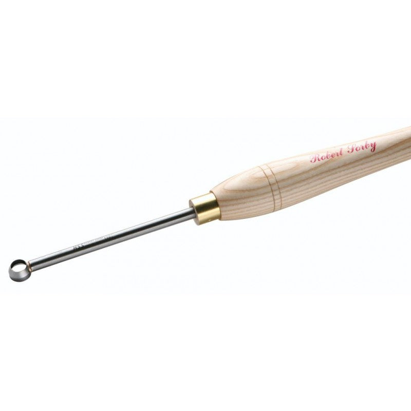Robert Sorby Handled Ring Tool (845H) Designed specifically for end grain hollowing. The dual bevels allow for hollowing of internal curved surfaces and flat bottomed vessels..  These tools produce an unrivalled surface finish on end grain. Ideal for goblets and egg cups. Comes complete with full instructions