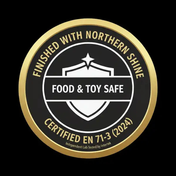 Northern Shine Food & Toy Safe Gloss Finishing Wax - Products has been professionally tested to EN-71-3 (2024) 100g