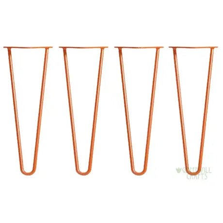 Orange Hairpin Table Legs - 14’’ / 35cm - Fast shipping