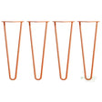 Orange Hairpin Table Legs - 14’’ / 35cm - Orange Hairpin Sized 14 / Coffee table size Set of 4 legs with screws.