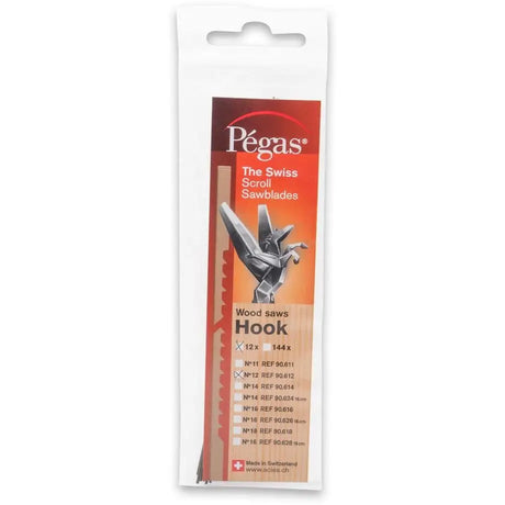 PEGAS NO.12 SUPER HOOK TOOTH 130 SCROLL SAW BLADE - Scroll Saw Blades - Fast shipping