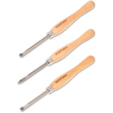 Perform 3 Piece Replaceable Tungsten Tip Turning Tool Set - Woodturning Tools TCT tips stay sharp longer Three cutters
