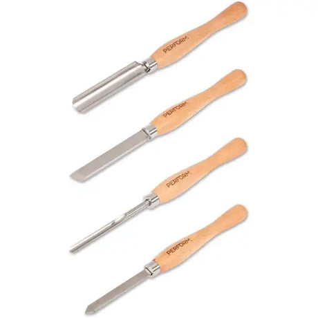 Perform 4 Piece HSS Woodturning Chisel Set - Tools Perfect for a beginner’s woodturning tools, this comprises