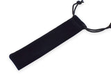 black 10 pack Velvet Drawstring Pen Pouches