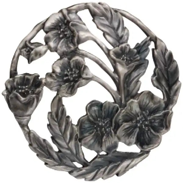 Poppy - Decorative Pewter Lid (Potpourri) - The perforated pewter lids are often used on potpourri bowls. Designed