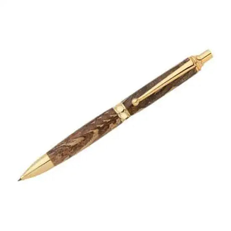 Power Click Pencil Kit Gold - Pen Turning Kits plating.The uses heavy 2mm lead.