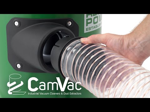 CamVac Dust Extractors - Now Featuring New, Improved Bayonet-Style Inlet Fittings
