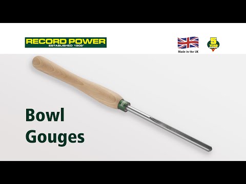 Record Power 1/4" Bowl Gouge (103630) with 12" handle These bowl gouges from Record Power feature an improved flute profile, designed to help clear shavings quickly for more effective and faster cutting. These tools are manufactured in the UK
