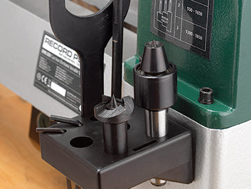 Tool Caddy  The DML320 features a useful tool caddy at the rear of the headstock.