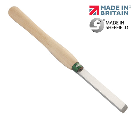 Record Power 1" Skew Chisel (103590) (12" Handle) Skews are probably the most versatile tool for working between centres - they can give a silky smooth finish and may also be used for creating beads, coves and other decorative elements.  These tools are manufactured in the UK