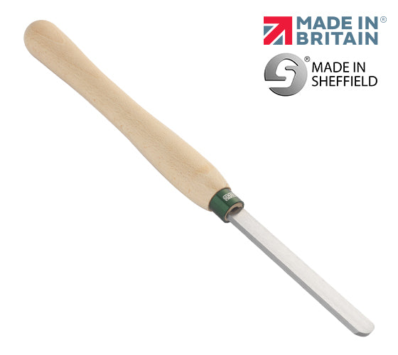Record Power 3/4" Domed Scraper  - 12" Handle ( 103690) The round-nose scrapers feature a left-hand sweep to the grind, which allows them to be used on the insides of bowls with ease. Ideal for removing gouge marks and general smoothing work.  These tools are manufactured in the UK
