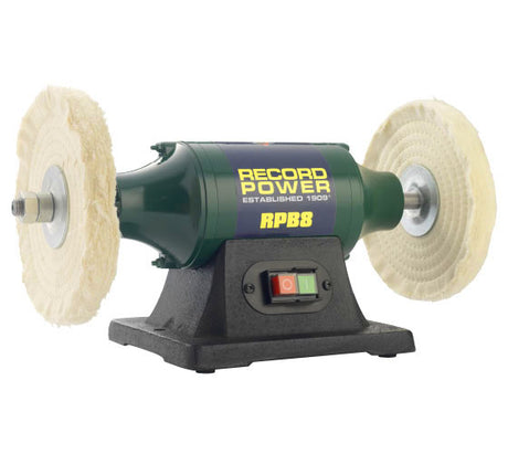 Record Power 8" Buffing Machine The Record Power RPB8 8" Buffing Machine is the ideal solution for buffing and polishing woods as well as some metals and can be used in conjunction with pastes and compounds on a wide range of surfaces.