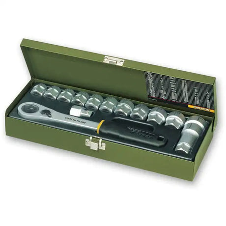 Proxxon 14 Pc Socket Set 13mm to 27mm