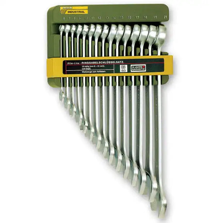 Proxxon 15 piece Combination Spanner Set 6-21 mm on Storage Rack - Hand Tools Rack.