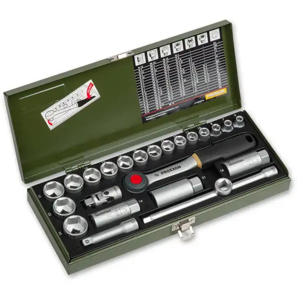 Proxxon 24 Pc Compact Socket Set 3/8’’ Drive - Hand Tools