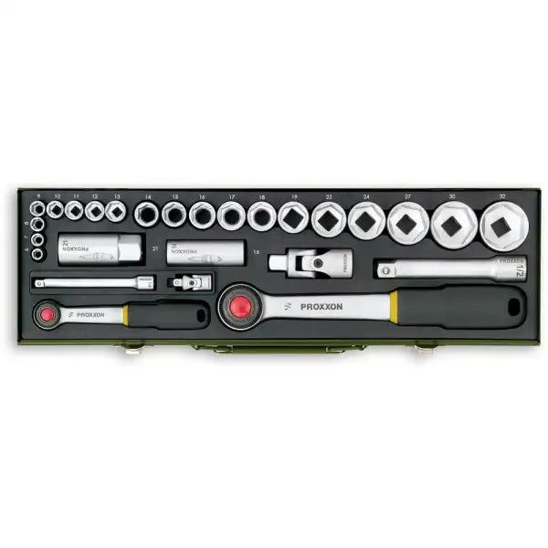 Proxxon 27 Piece Automotive Socket Set 1/4’’ & 1/2’’