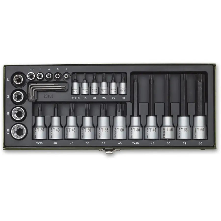 Proxxon 29 Pce Specialty Tx Socket&Socket Bit Set Hand Tools Fast shipping