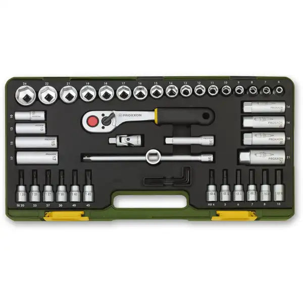 Proxxon 44 Pc Socket Set Baton Rat. M (3/8’’) - Hand Tools