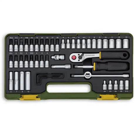 Proxxon 49 Piece Socket Set Baton Ratchet (1/4’’)