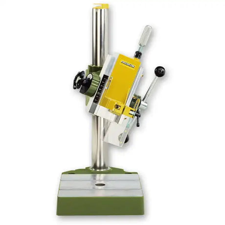 Proxxon BFB 2000 Mill/Drill Unit - Drills For standard drills with 43mm spindle neck. Head tilts through 90°, thus